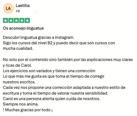 Laetitia, Trustpilot